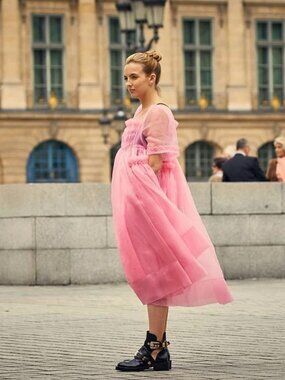 "Villianelle" Pink Dress